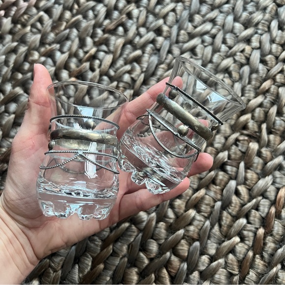 Moroccan vintage handcrafted tea glasses set of 2 - Picture 2 of 6